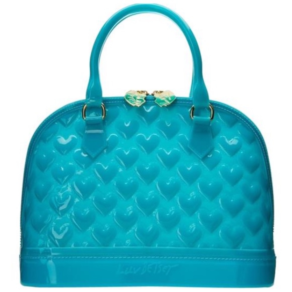 Luv Betsey quilted heart jelly mini dome bag